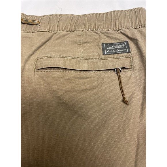 New Eddie Bauer Top Out Ripstop Elastic Men’s Shorts Flax Color  Sz XXL/ 2XL - Picture 7 of 11